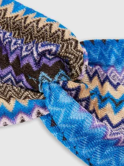 Fascia per capelli in viscosa zig zag
