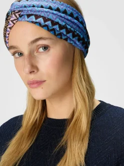Fascia per capelli in viscosa zig zag