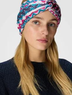 Fascia per capelli in viscosa chevron