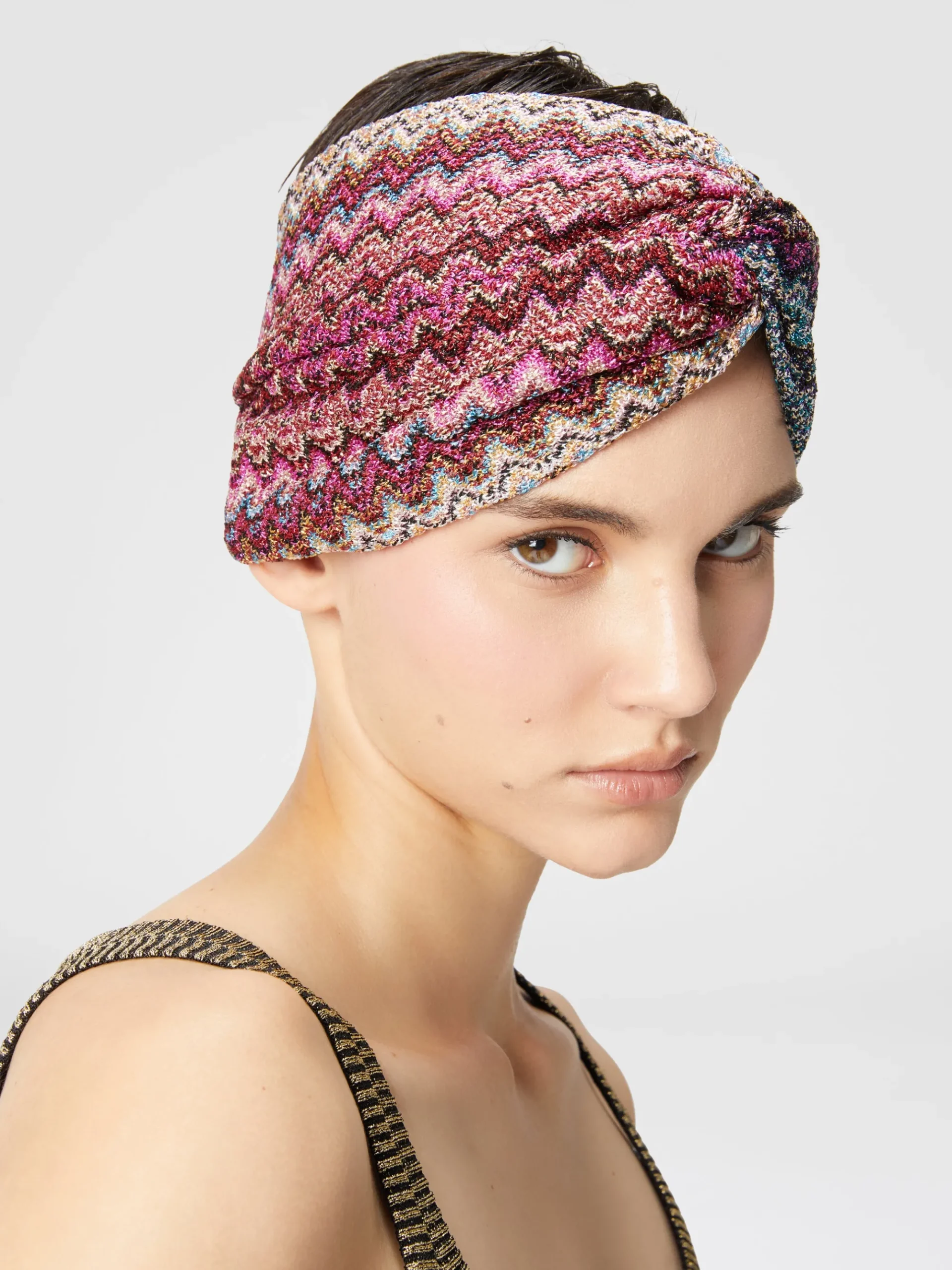 Fascia per capelli zig zag