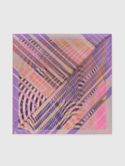 Foulard in seta stampa geometrica