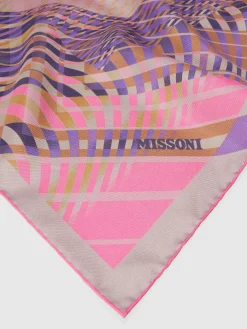 Foulard in seta stampa geometrica