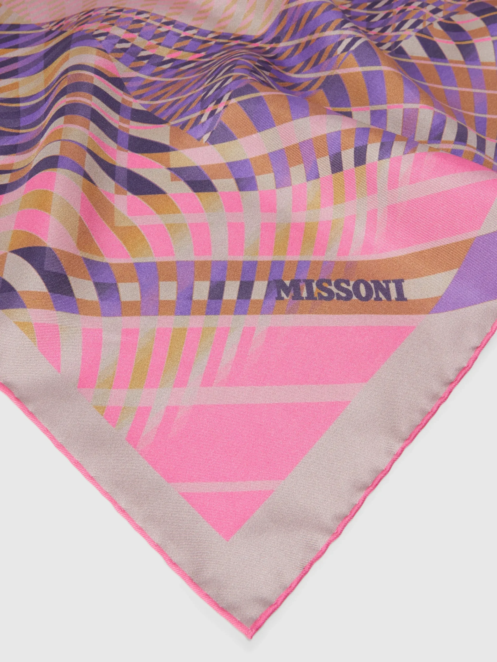 Foulard in seta stampa geometrica