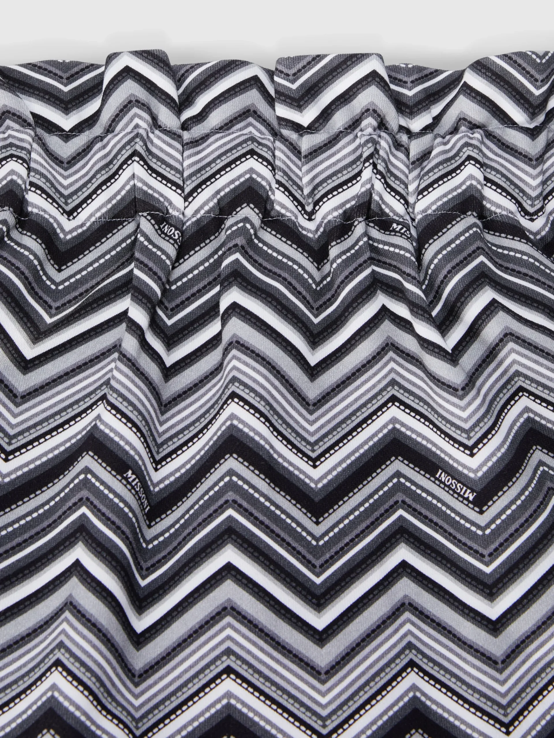 Gonna in cotone zig zag con logo