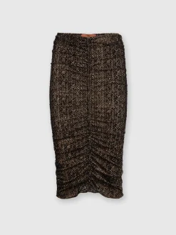 Gonna in tulle zig zag con arricciatura centrale