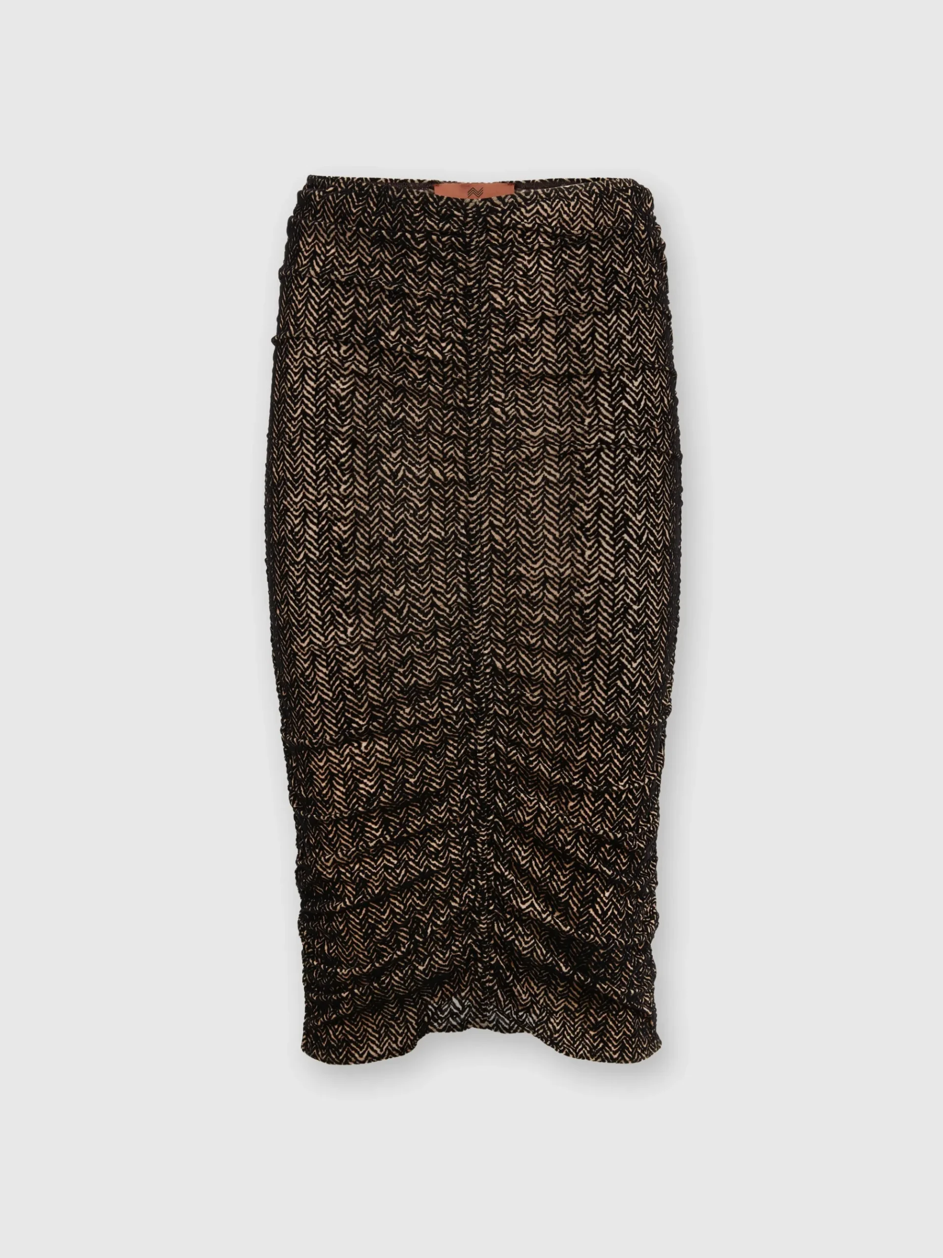 Gonna in tulle zig zag con arricciatura centrale