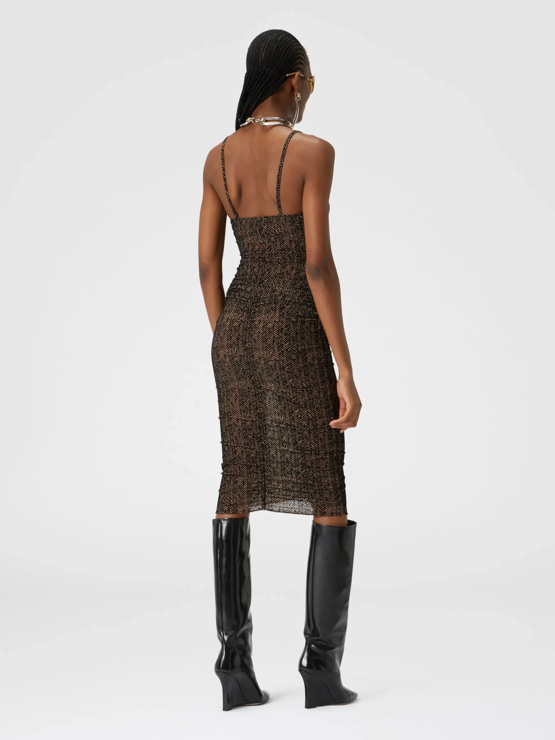 Gonna in tulle zig zag con arricciatura centrale