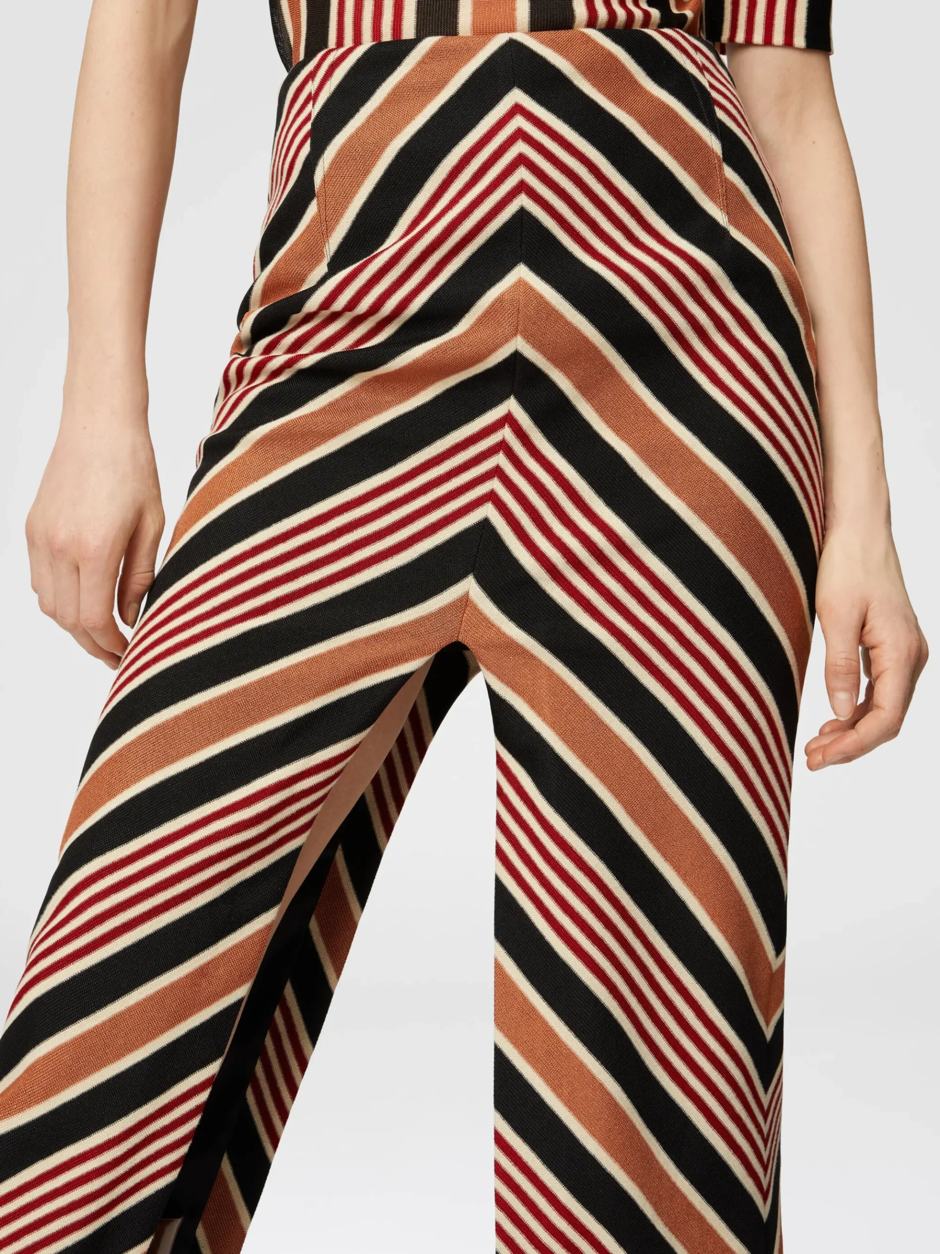 Gonna lunga con maxi-spacco in cotone e viscosa