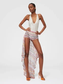 Gonna pareo in crochet con lurex