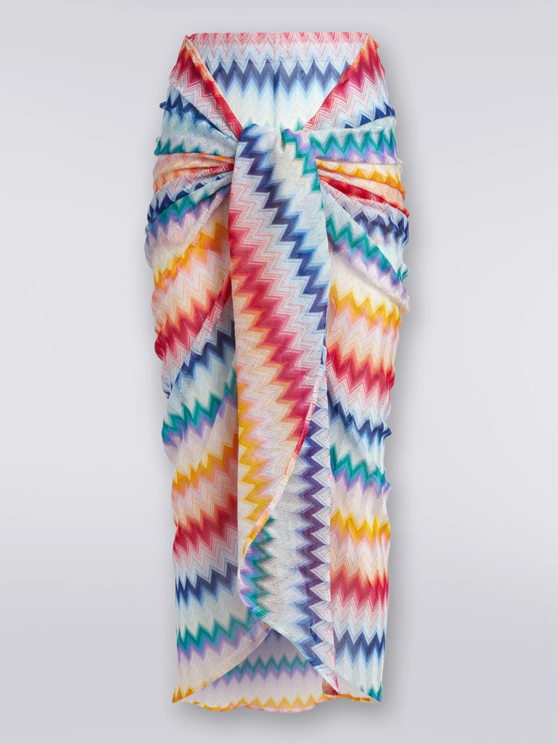 Gonna pareo motivo zig zag con lurex