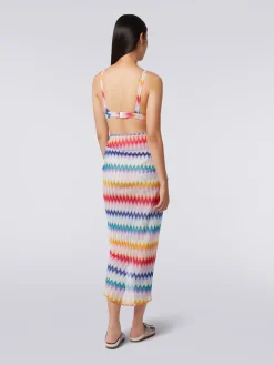 Gonna pareo motivo zig zag con lurex