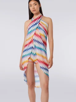 Gonna pareo motivo zig zag con lurex