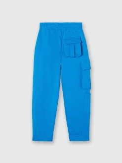 Joggers cargo in cotone con scritta logo