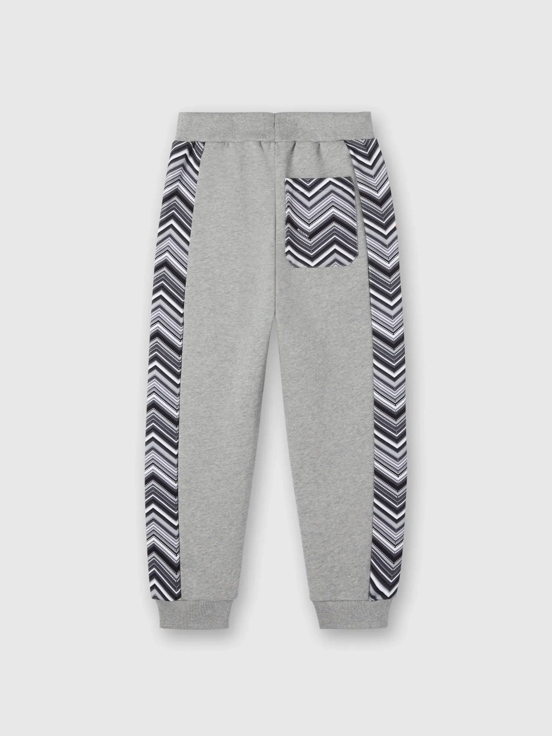Joggers in cotone con inserti zig zag