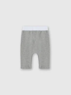 Joggers in cotone con stampa logo a rilievo