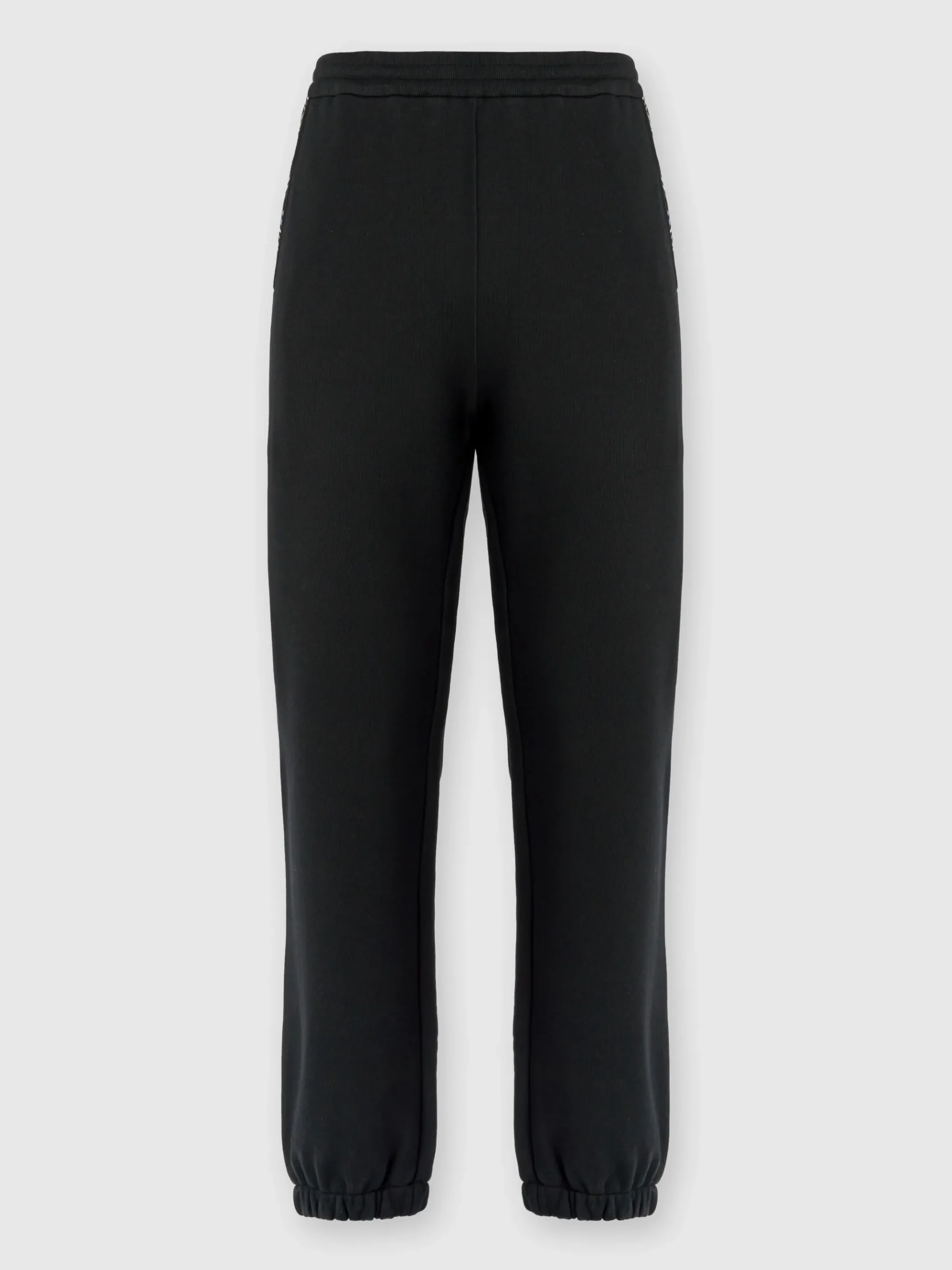 Joggers in felpa di cotone con inserto in maglia