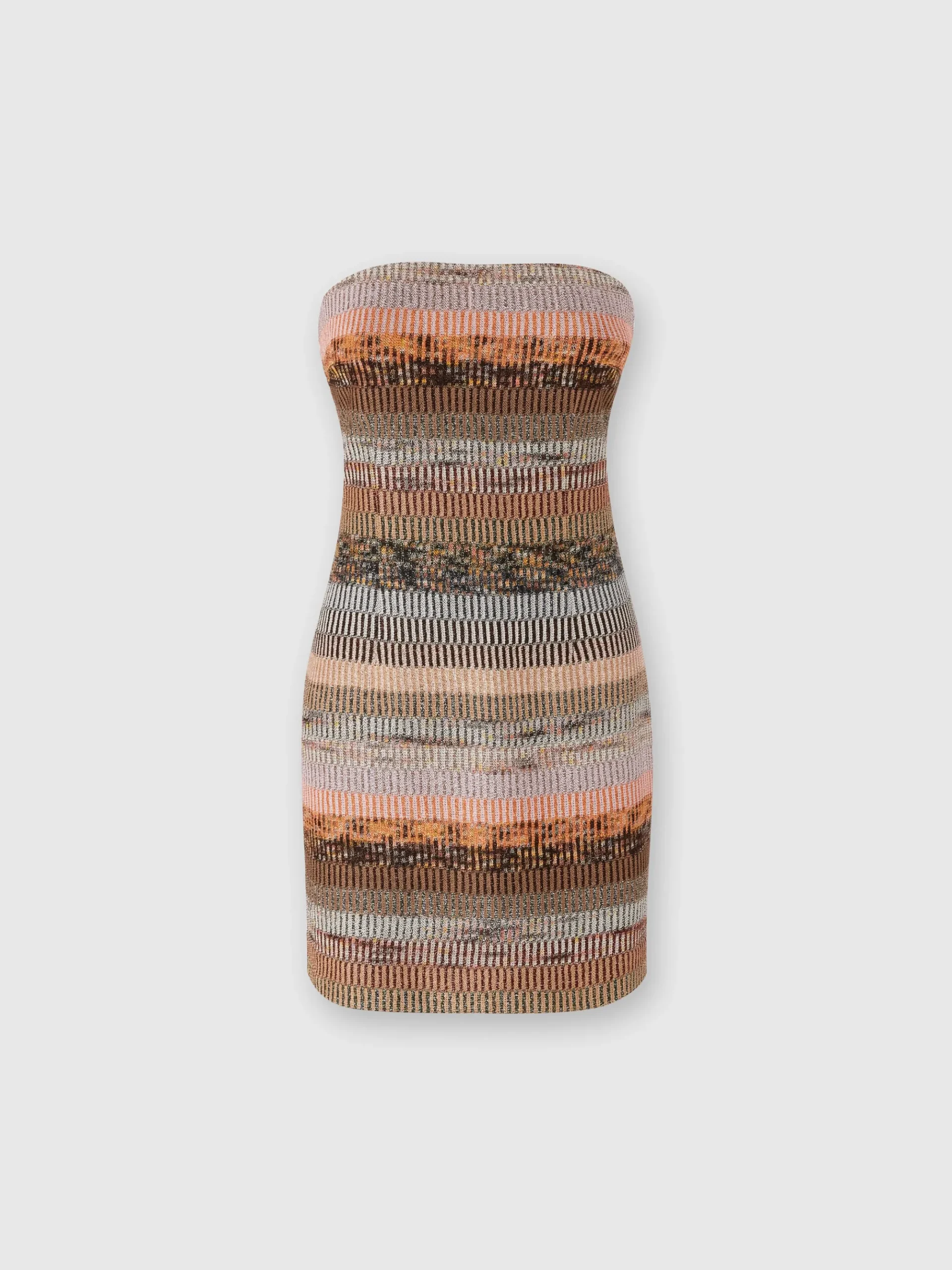 Mini-abito bustier in viscosa lamé