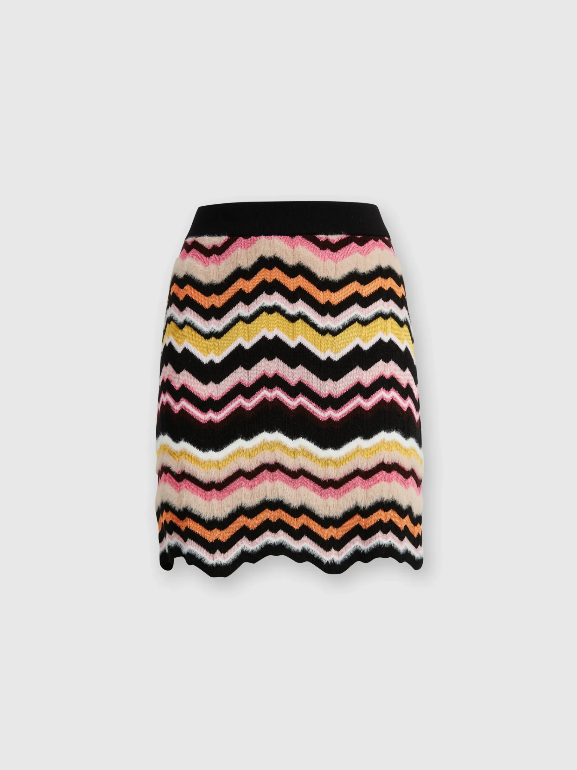 Minigonna con motivo greca zig zag