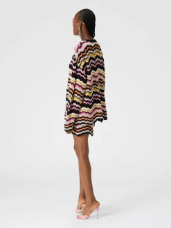 Minigonna con motivo greca zig zag