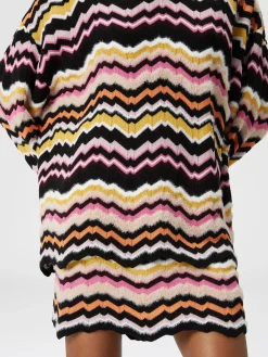 Minigonna con motivo greca zig zag