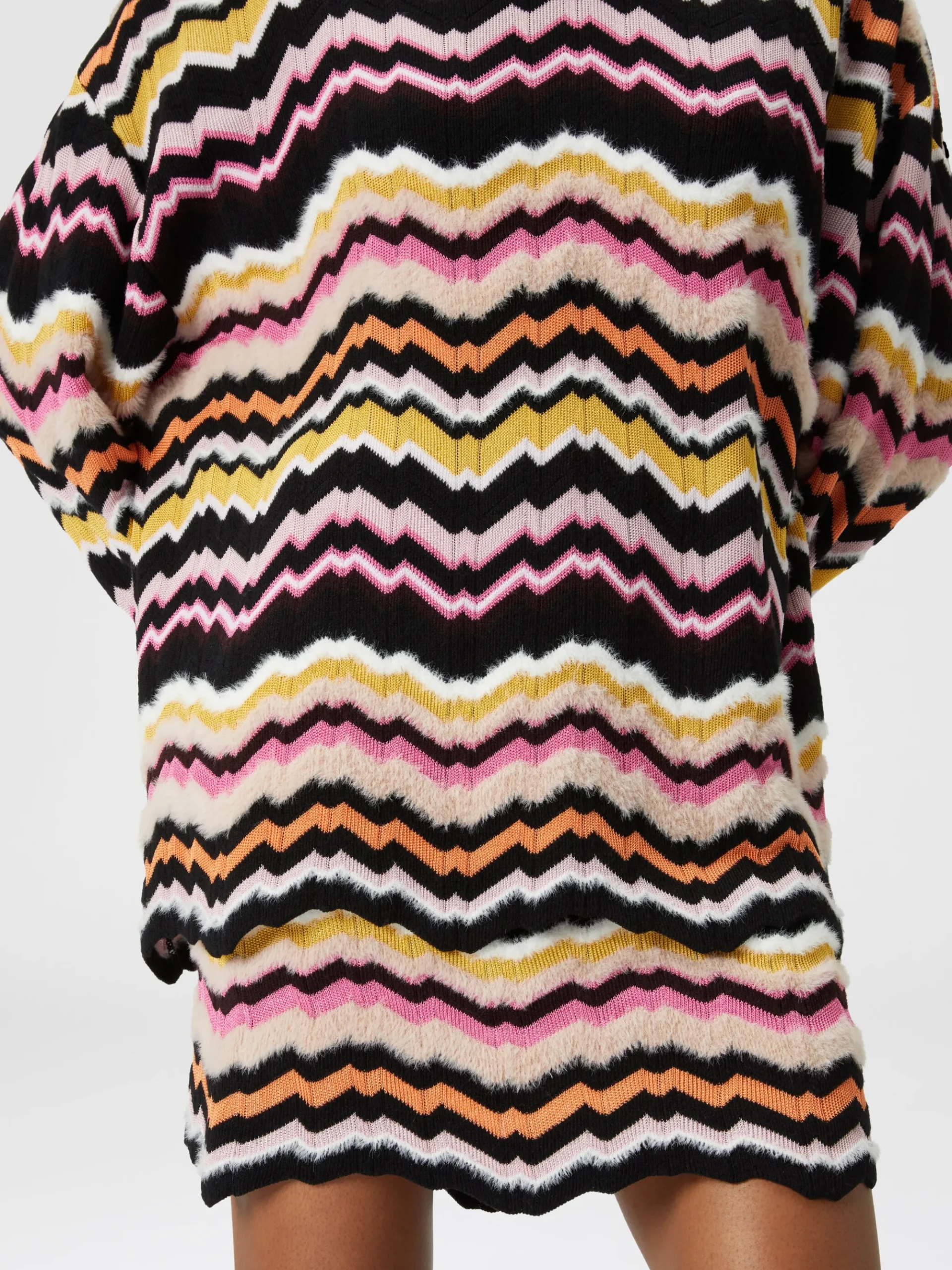 Minigonna con motivo greca zig zag