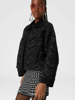 Minigonna con zig zag goffrato lamé
