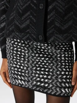 Minigonna con zig zag goffrato lamé
