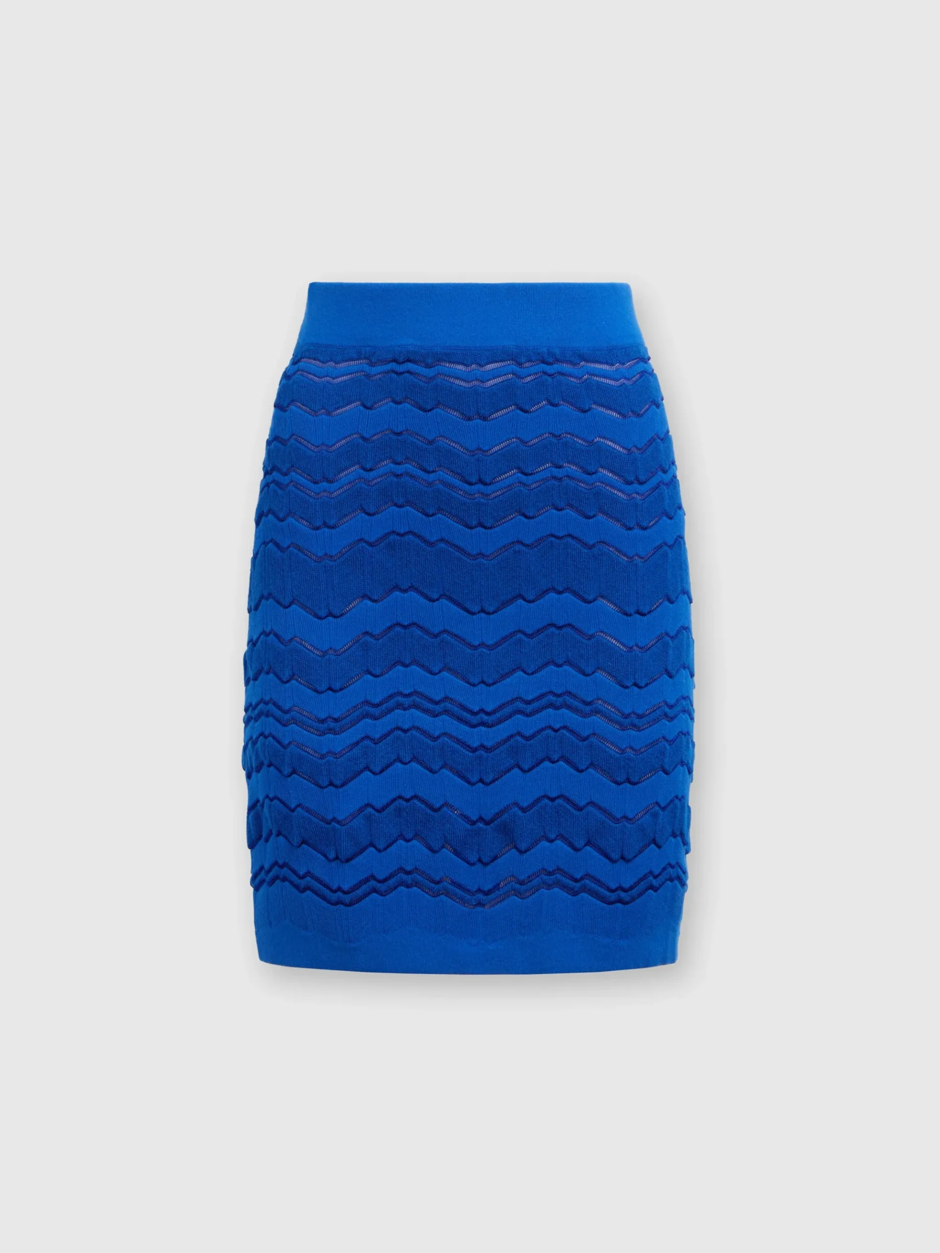 Minigonna con zig zag tono su tono