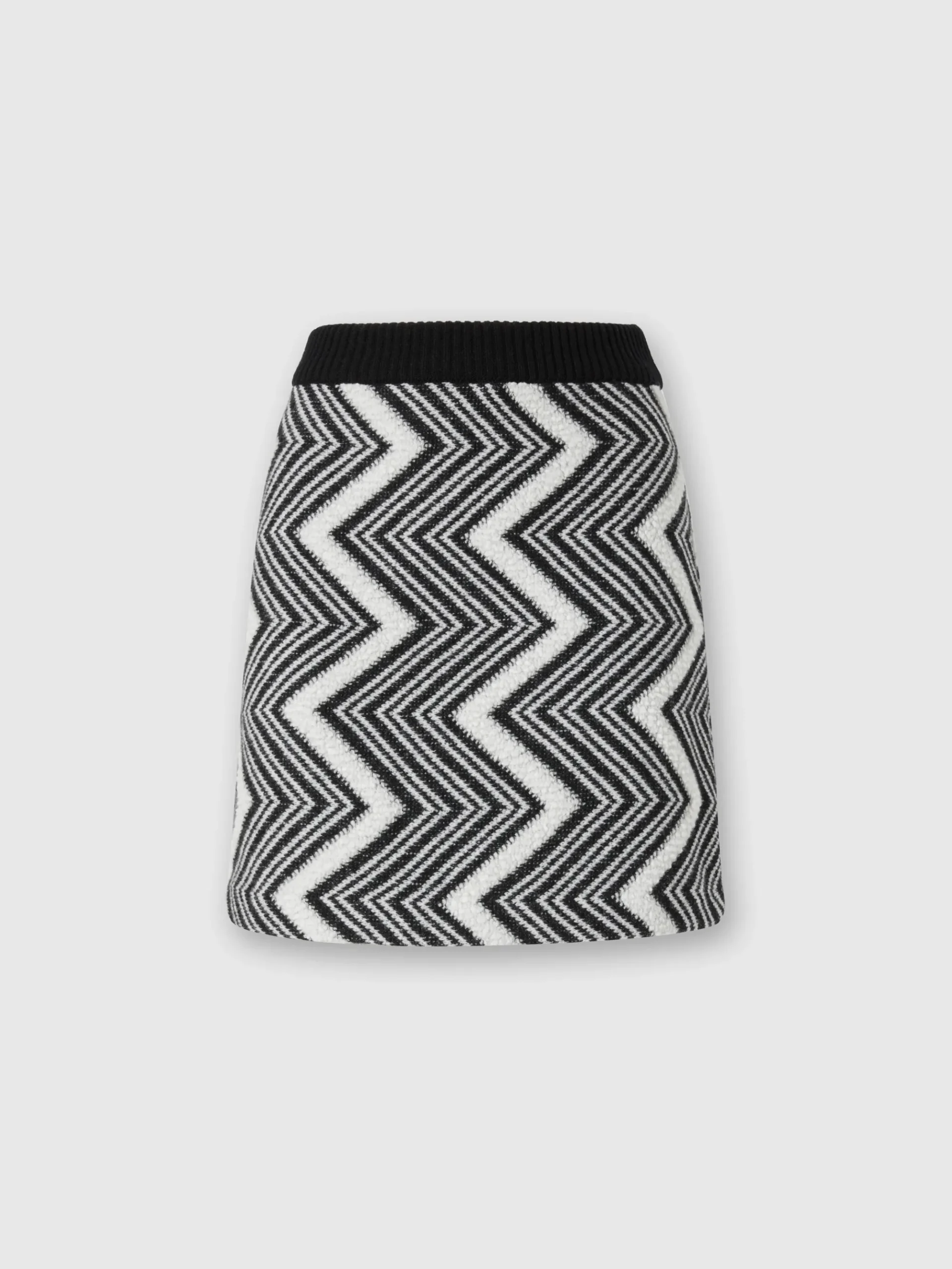 Minigonna in lana zig zag