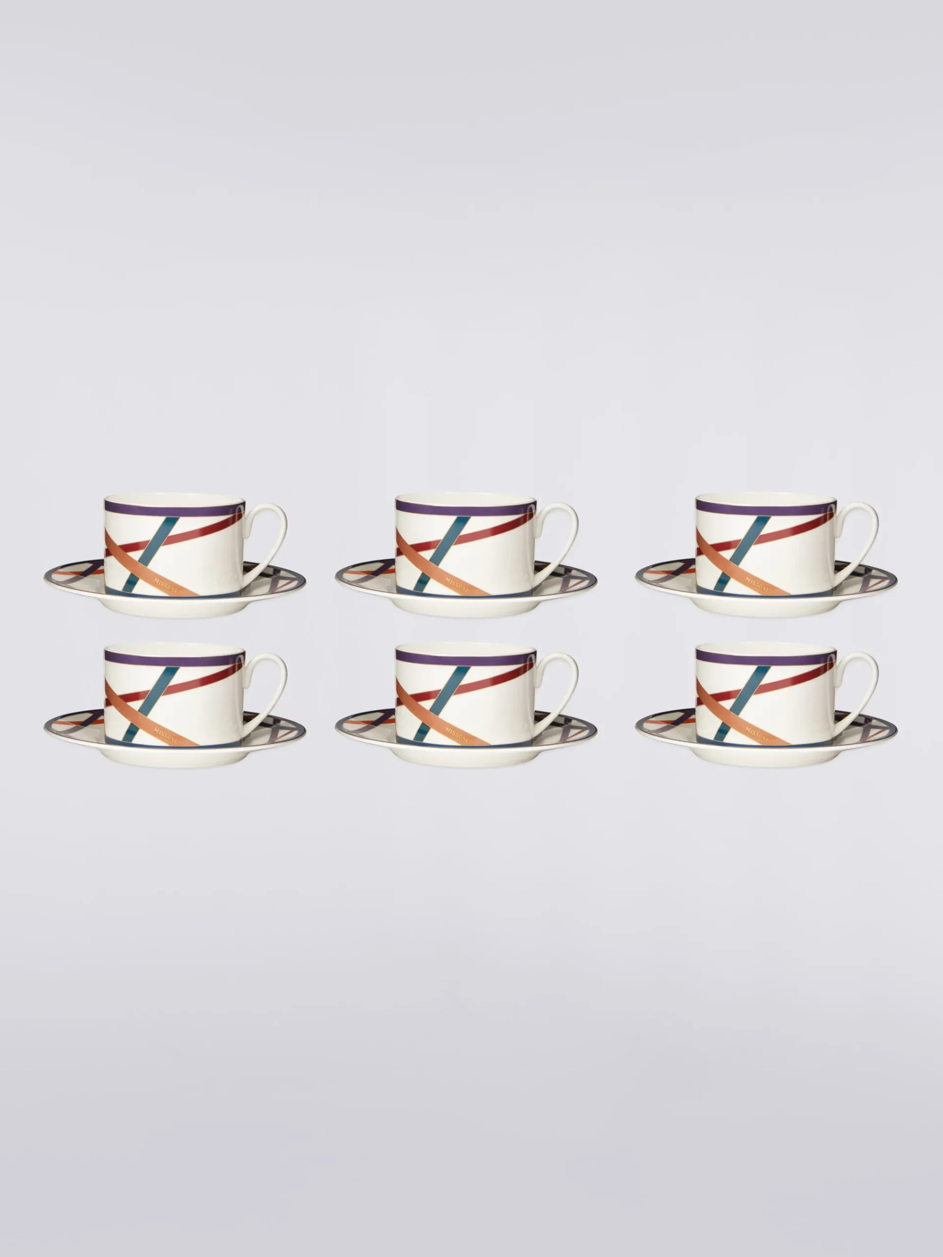 Nastri Tazza Tè Set 6 Pz C/Piattino