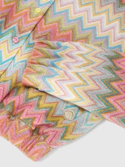 Overshirt in maglia zig zag lamé
