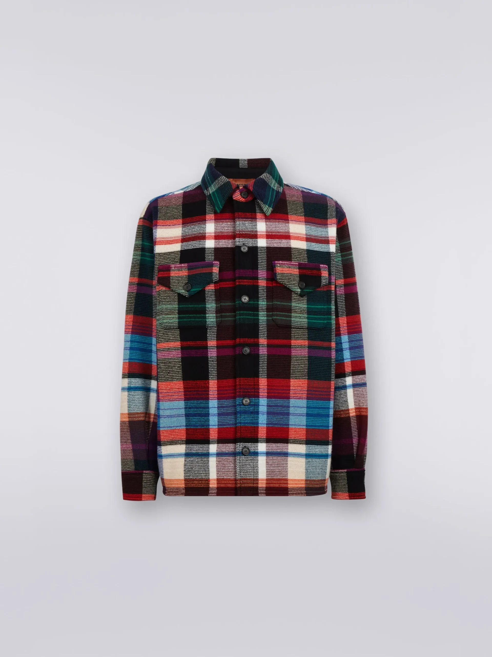 Oveshirt in lana e cotone