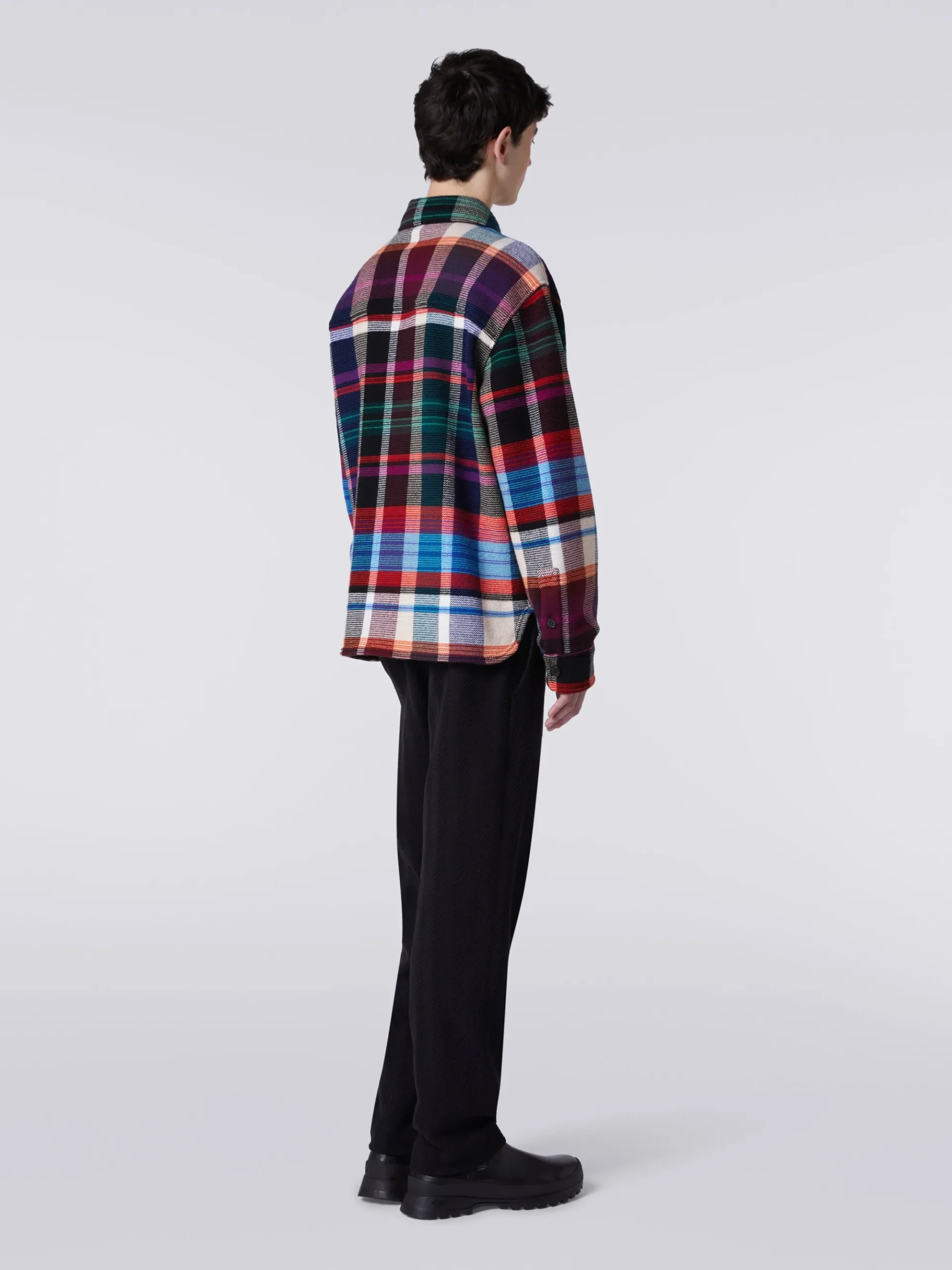 Oveshirt in lana e cotone