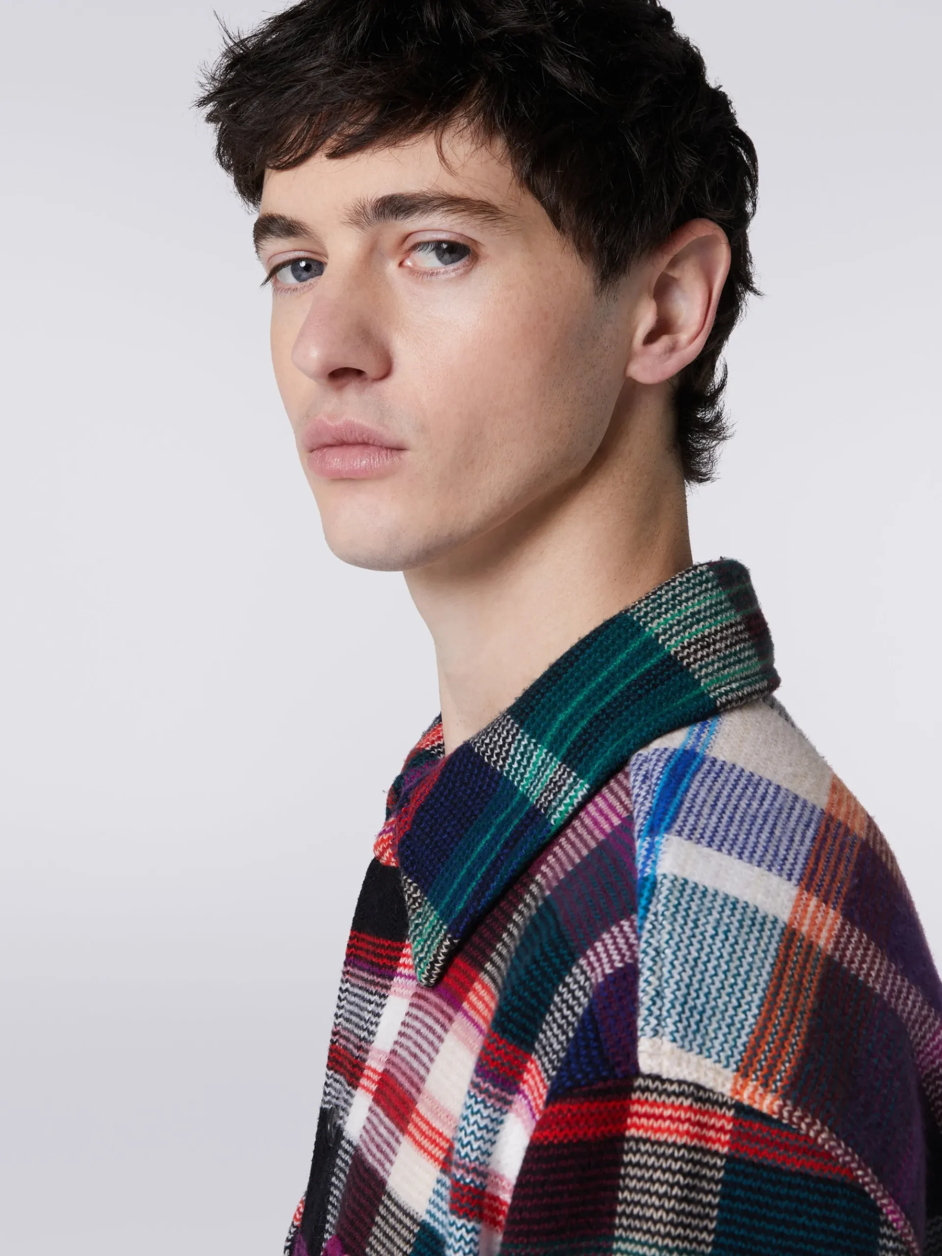 Oveshirt in lana e cotone