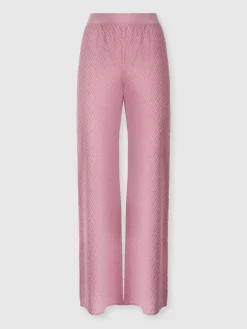 Pantalone lungo taglio dritto in jaquard