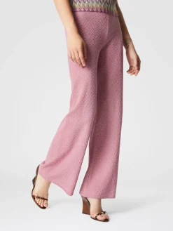Pantalone lungo taglio dritto in jaquard