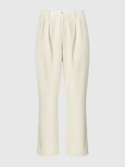 Pantaloni classici in denim con inserti in maglia chevron