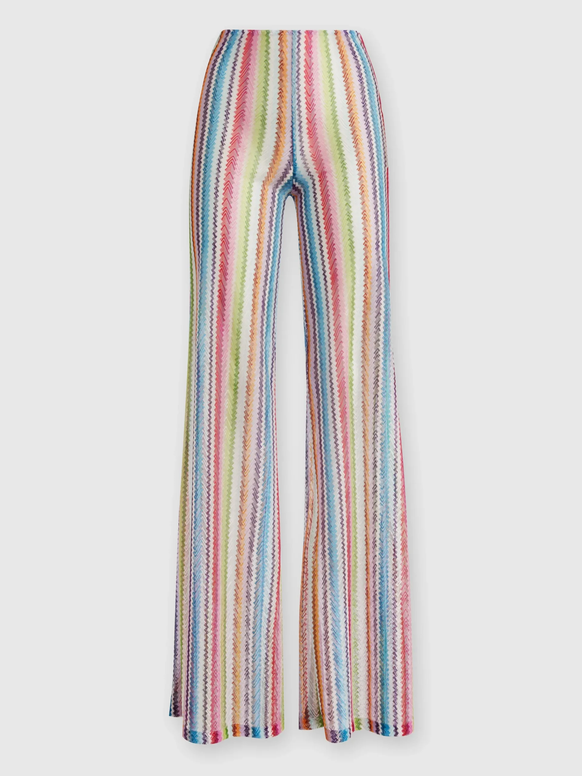 Pantaloni copricostume a vista bassa stampa zig zag