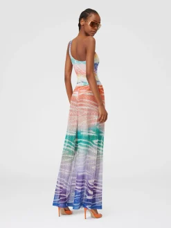 Pantaloni copricostume stampa tie-dye