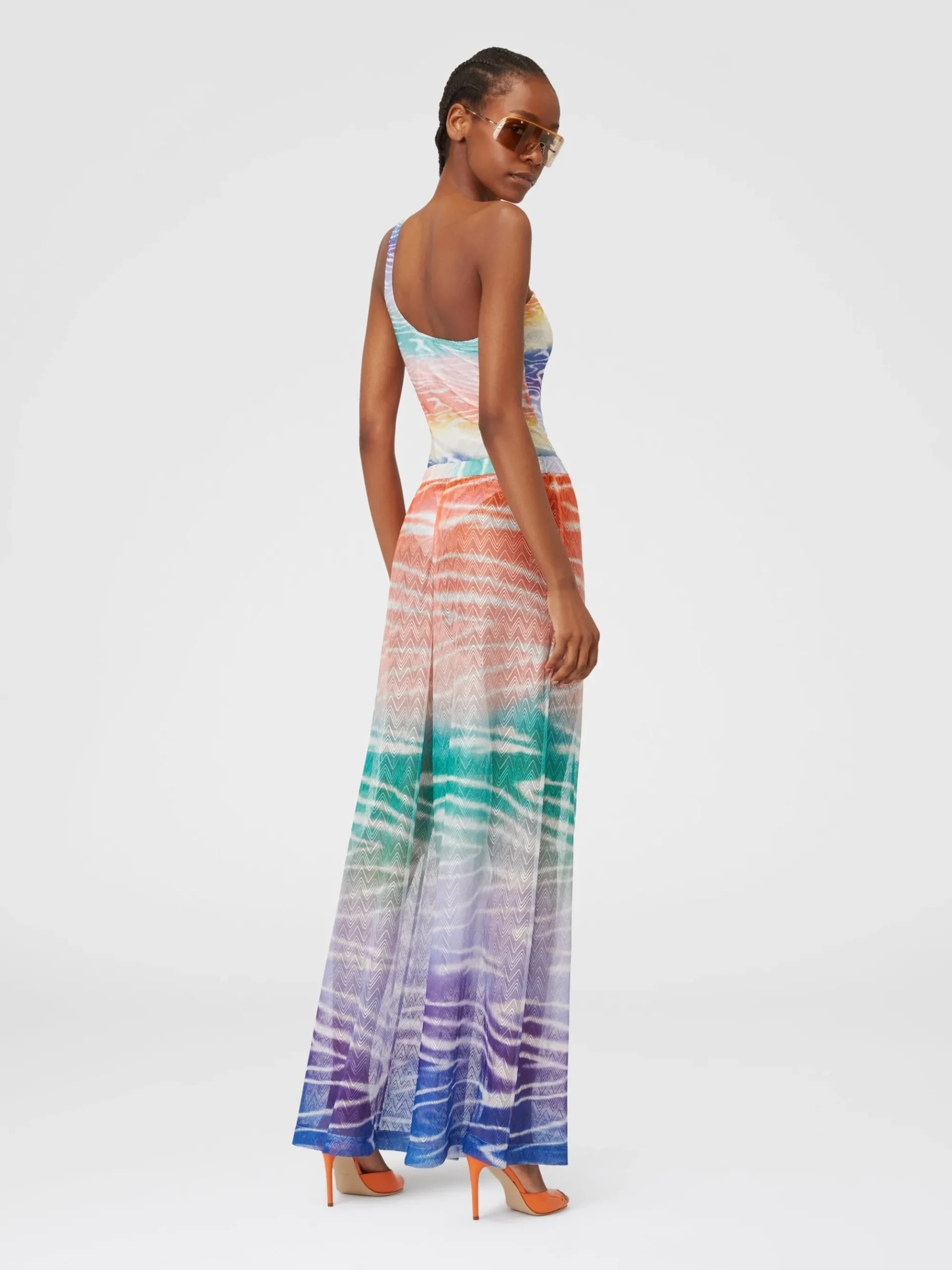Pantaloni copricostume stampa tie-dye
