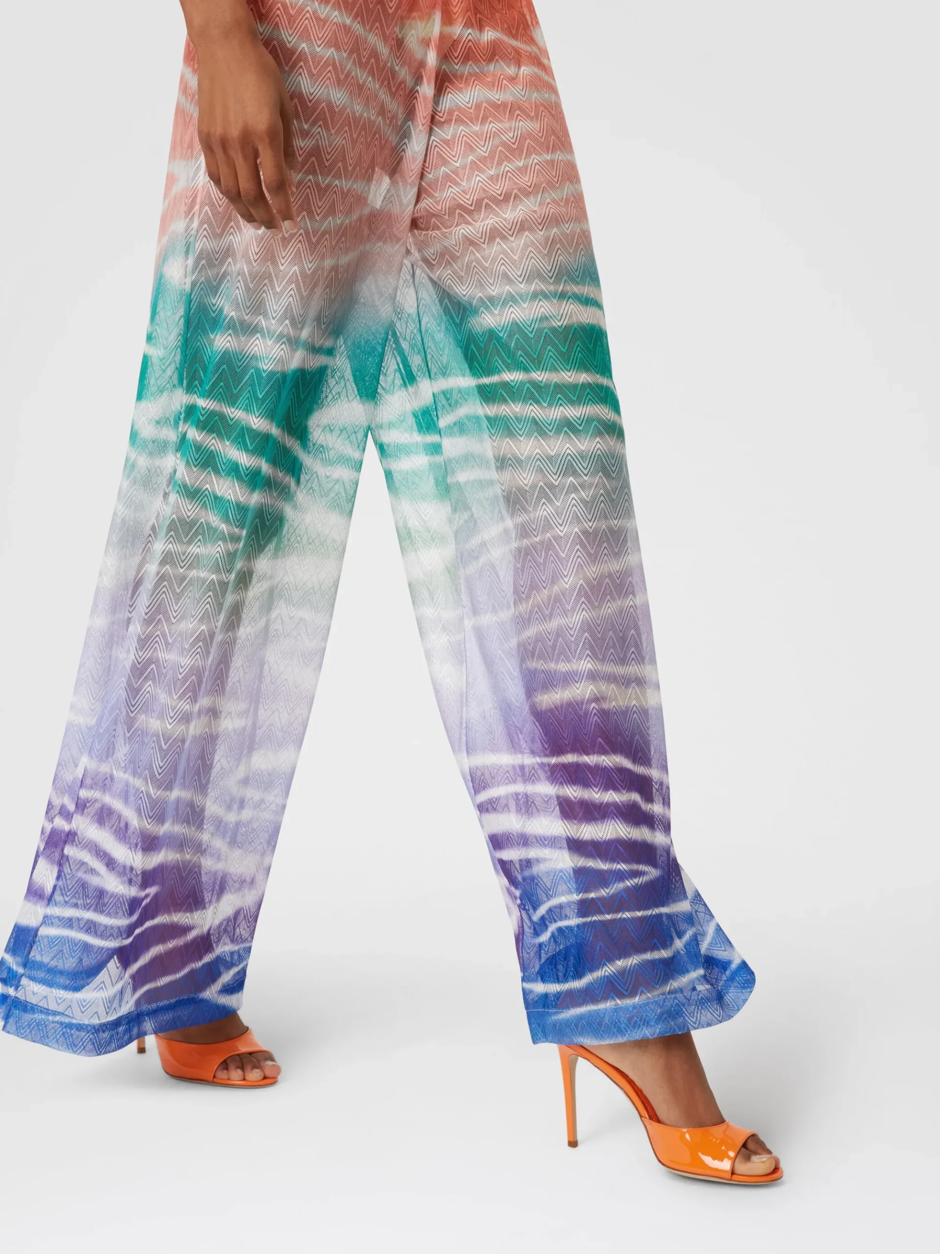 Pantaloni copricostume stampa tie-dye
