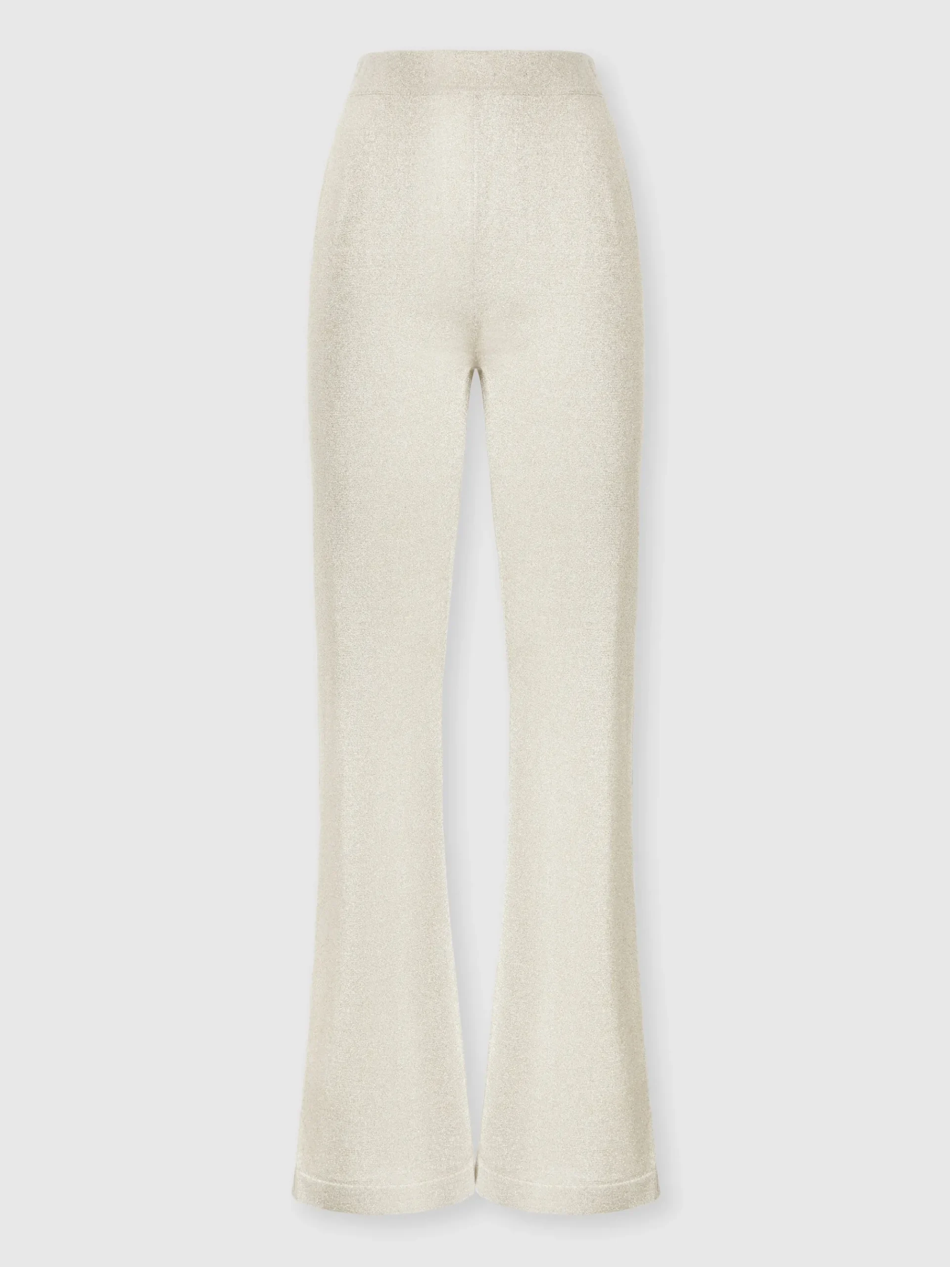 Pantaloni dritti in viscosa effetto glitter