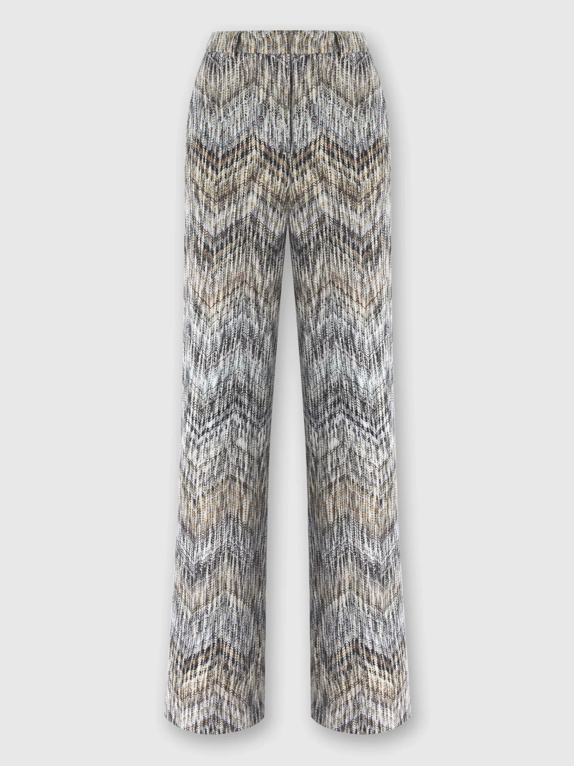 Pantaloni in viscosa e lana lamé