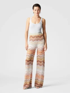 Pantapalazzo chevron lamé con paillettes
