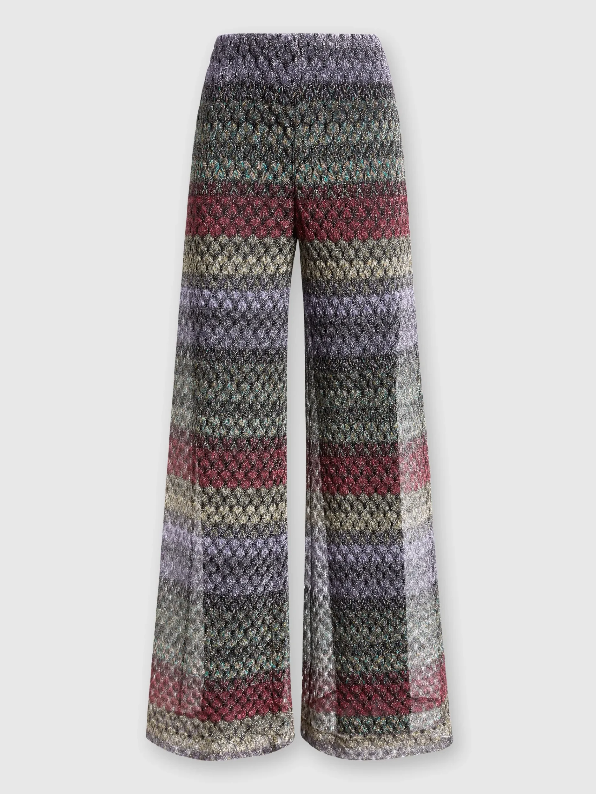 Pantapalazzo con motivo pizzo lamé