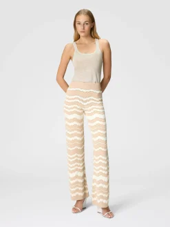 Pantapalazzo con zig zag tono su tono