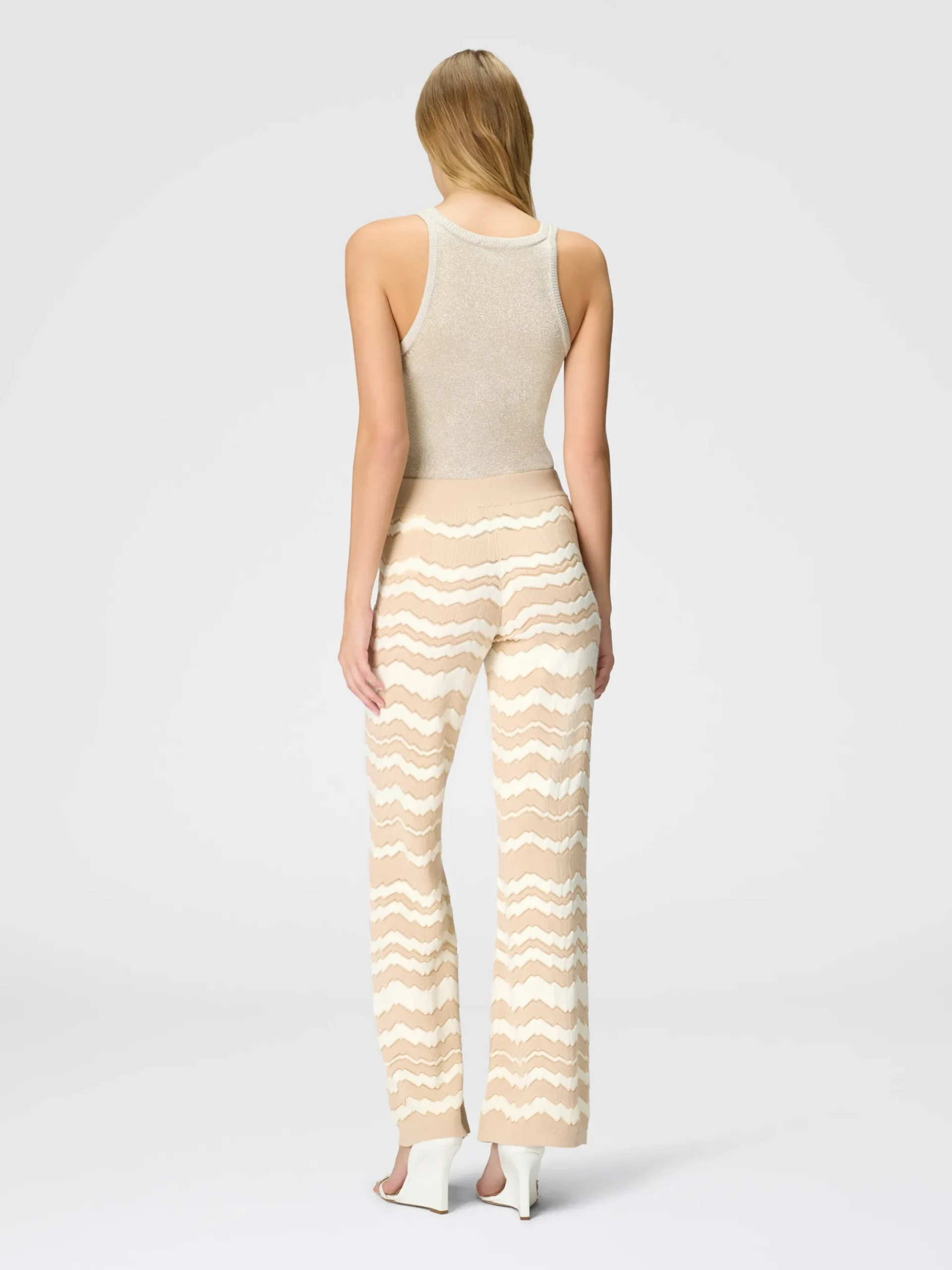 Pantapalazzo con zig zag tono su tono