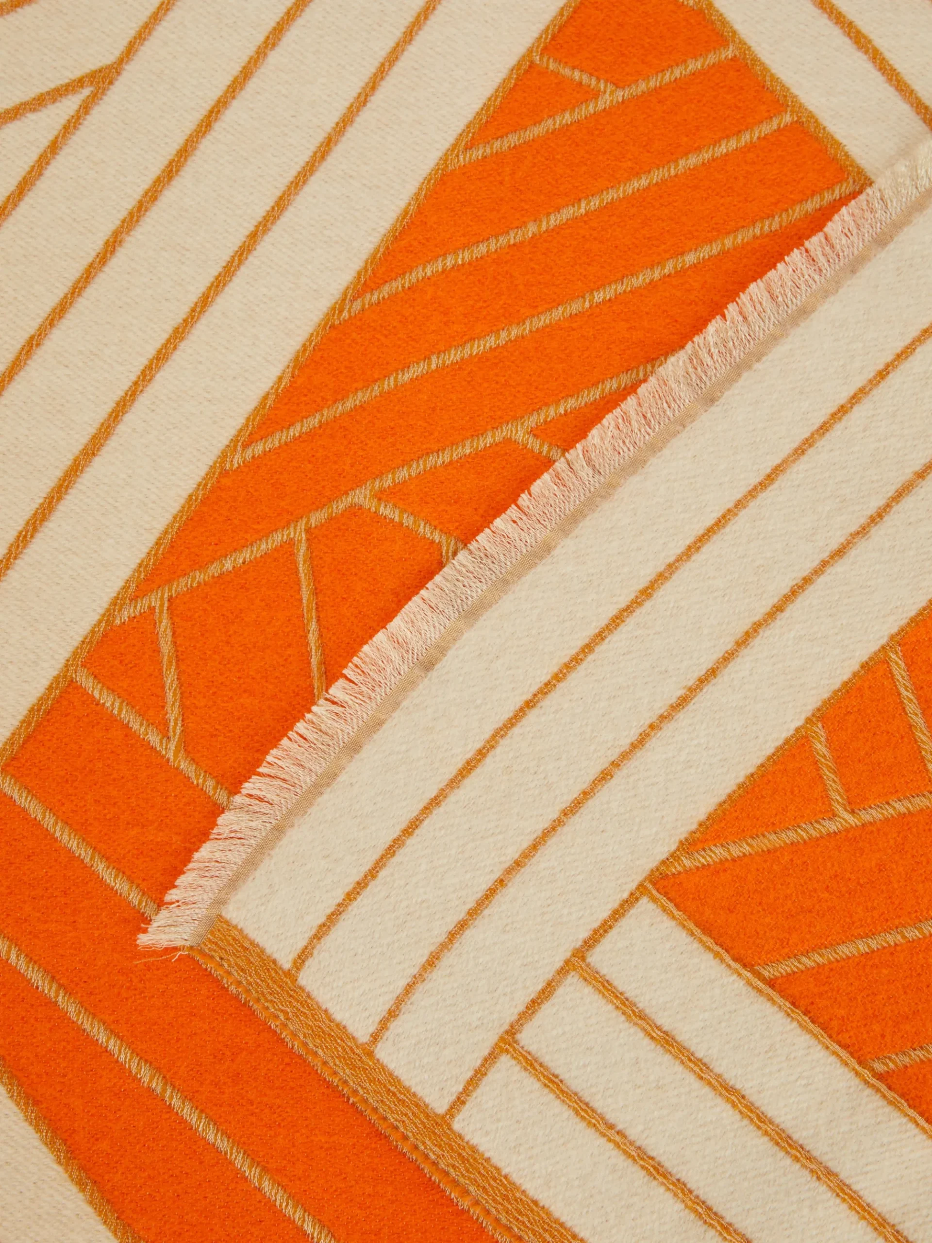 Plaid Nastri 135x190 cm in lana, cachemire e seta
