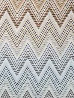 Plaid 130x190 cm in misto lana chevron con frange