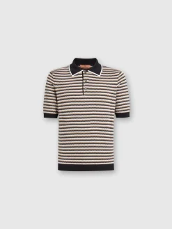 Polo in maglia di cotone zig zag